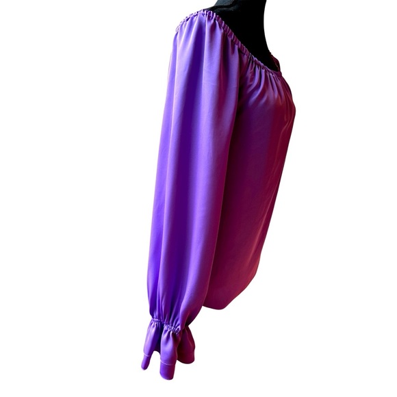 👗Ramy Brook Murphy off shoulder purple top shirt size S - Picture 12 of 17